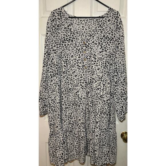 Women’s plus size leopard print dress. Size 3XL - Picture 2 of 4